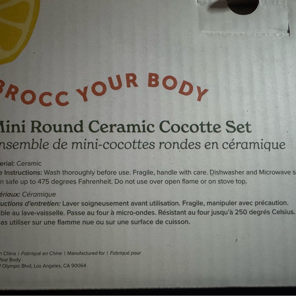 Mini Round Ceramic Cocotte Set